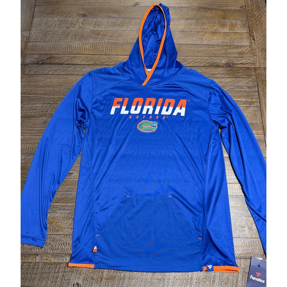 Fanatics Florida Gators Hoodie Mens M Blue New Lightweight Performance NCAA